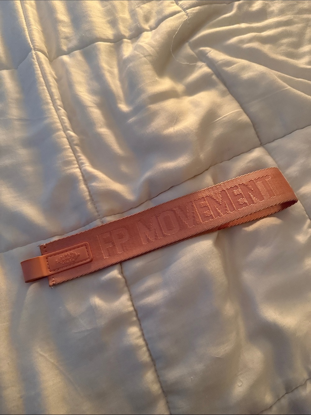 FP Movement by Free People Coral Logo lanyard